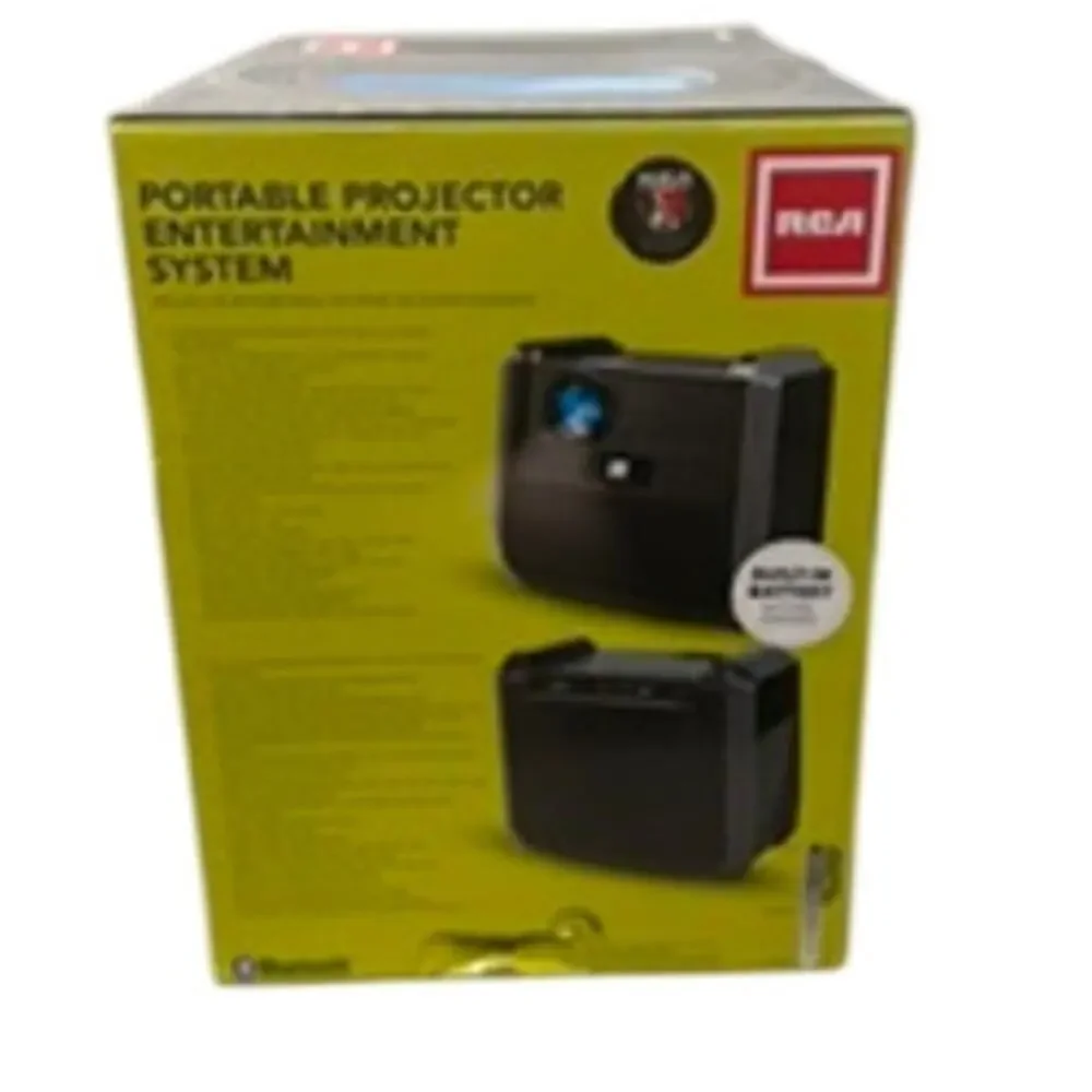 RCA Portable Projector Entertainment System Bluetooth Built-In Battery